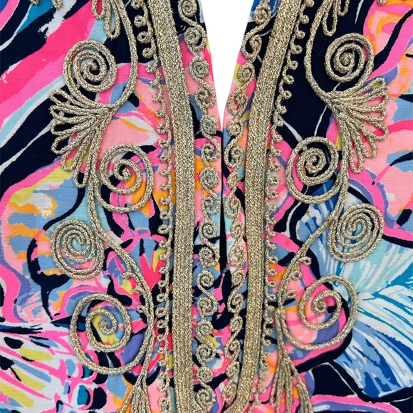 Lilly Pulitzer Carlotta Gold Cording Shift Dress - Picture 3 of 5